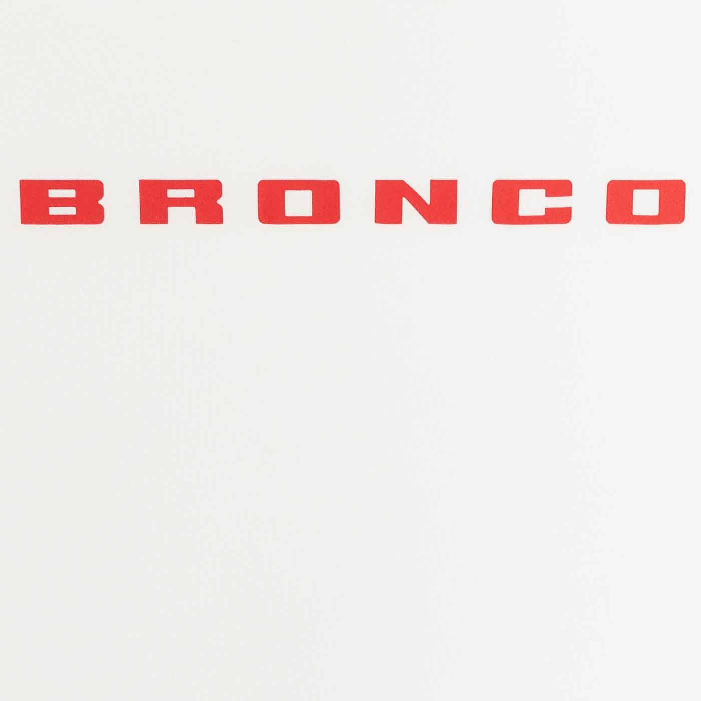 Red 'Bronco' logo on a white background