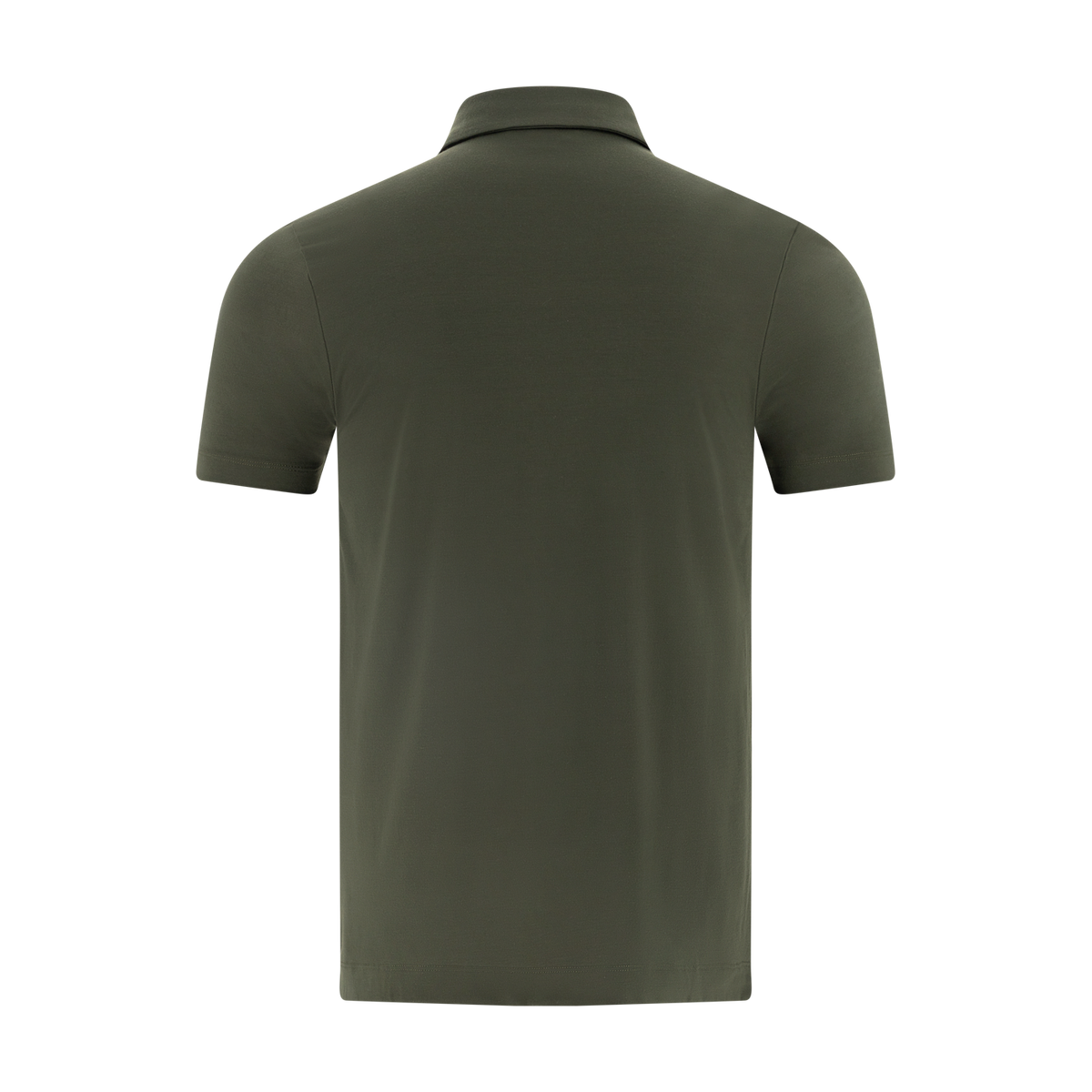 Green polo shirt on a white background