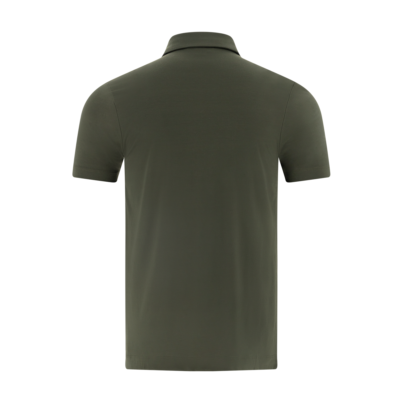 Green polo shirt on a white background