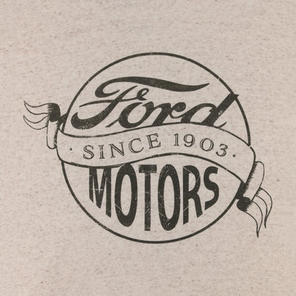 Ford Motors logo with 'Since 1903' on a textured beige background