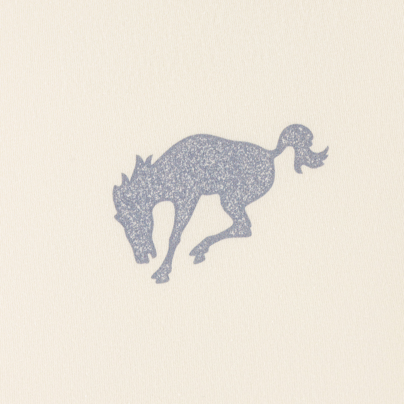 Blue horse silhouette on a beige background
