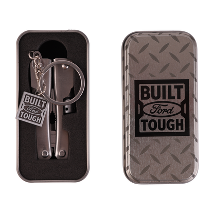 Keychain tool set with 'Built Ford Tough' branding in packaging