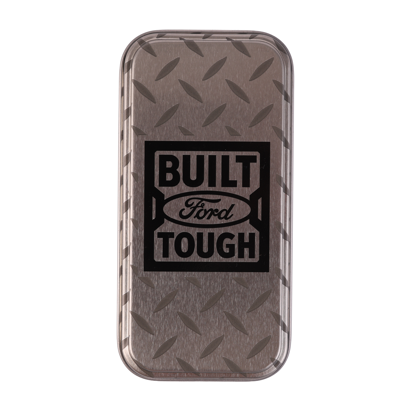 Phone case with 'Built Ford Tough' logo on a clear background