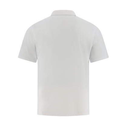 White polo shirt on a white background