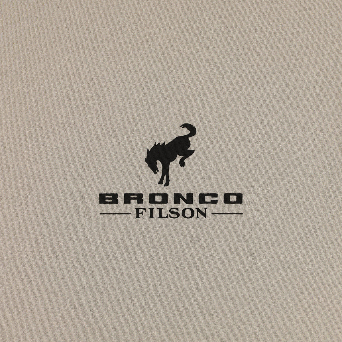 Bronco Filson logo on a beige background