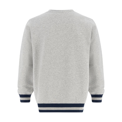 back of a gray varsity Ford crewneck sweatshirt