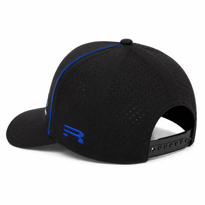black baseball cap on a white background