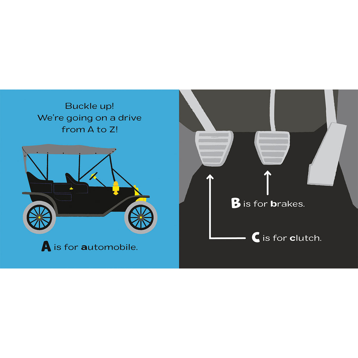 pages of the ford letters children's book featuring a model t