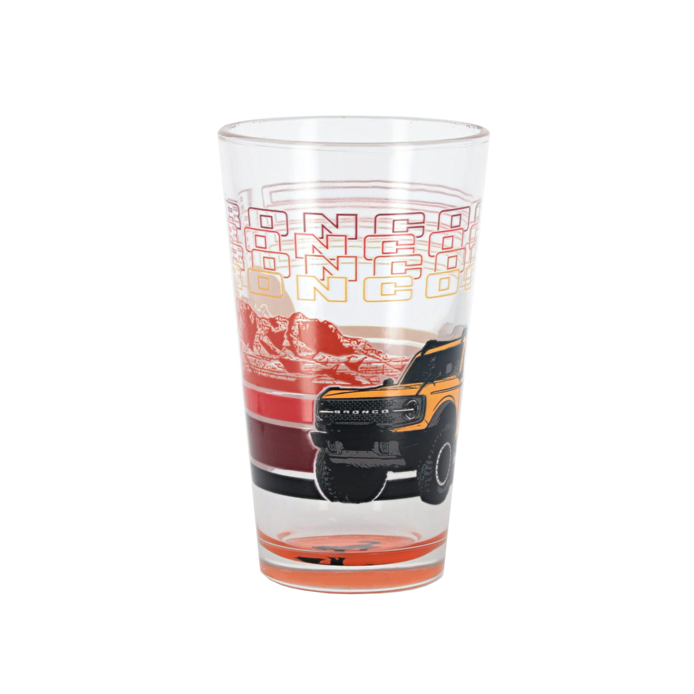 Ford Bronco 16oz Striped Desert Scene Pint Glass