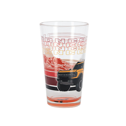 Ford Bronco 16oz Striped Desert Scene Pint Glass