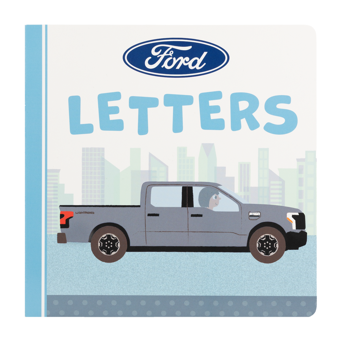Cover of the 'Ford Letters Book' featuring an illustration of a Ford truck with the Ford logo above and a cityscape background.