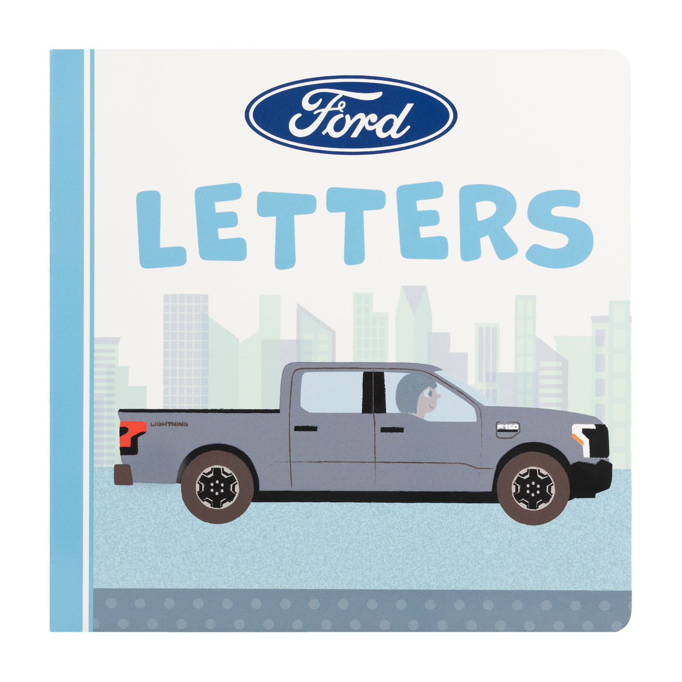 Cover of the 'Ford Letters Book' featuring an illustration of a Ford truck with the Ford logo above and a cityscape background.