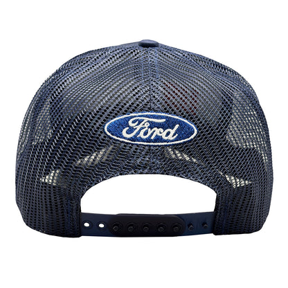 Navy blue mesh cap with Ford logo on a white background