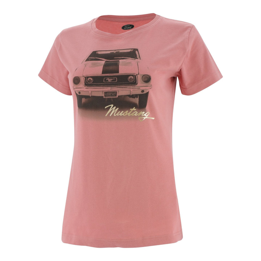 Official Ford Ford Mustang Women\'s Merchandise T-Shirt- Vintage Car
