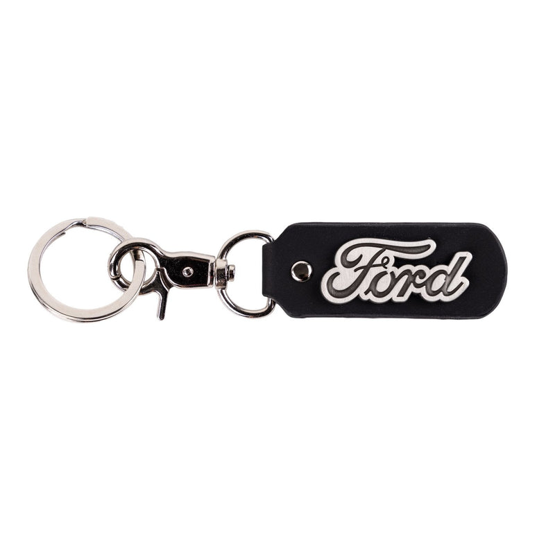 Ford Script Leather Keychain