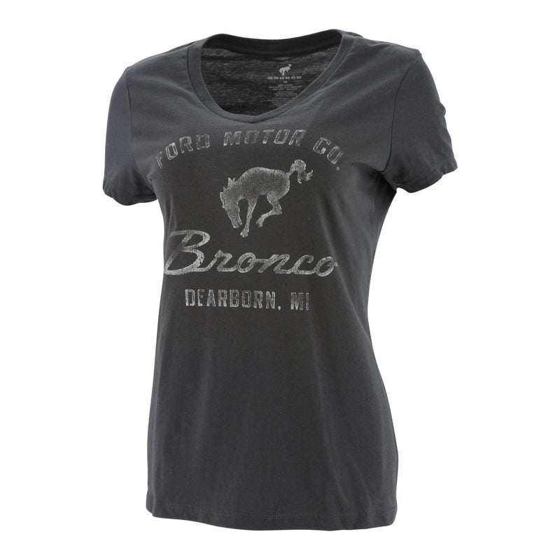 Ford  Bronco Women's Vintage Logo V-Neck T-Shirt
