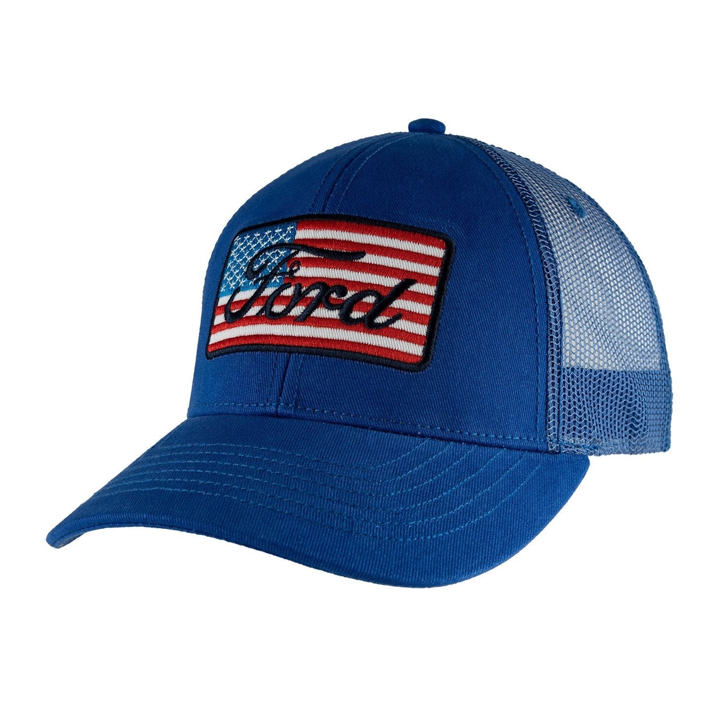 Ford Script Flag Patch Snapback Hat- Official Ford Merchandise