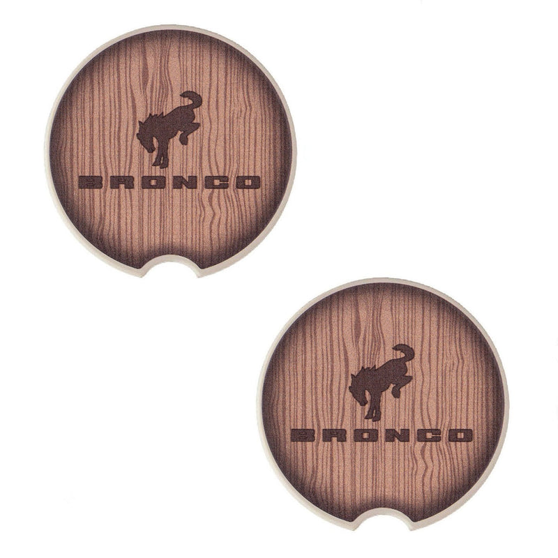 Ford Bronco Faux Wood Car Coasters