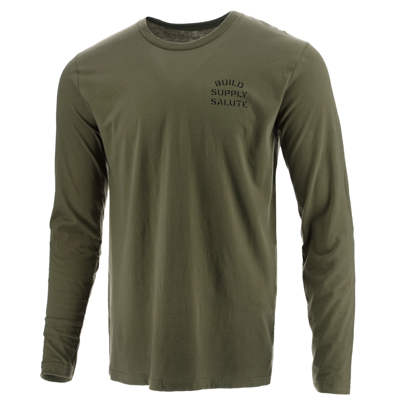 Ford Proud To Honor Men's Build Supply Salute Crewneck Long Sleeve T-Shirt