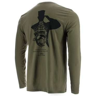 Ford Proud To Honor Men's Build Supply Salute Crewneck Long Sleeve T-Shirt