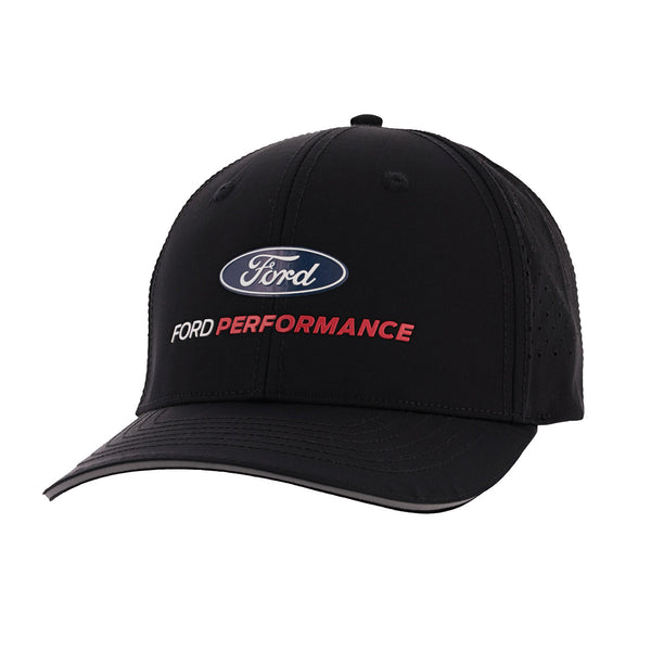 Ford Performance Logo Race Stripe Stretch Fit Hat- Official Ford