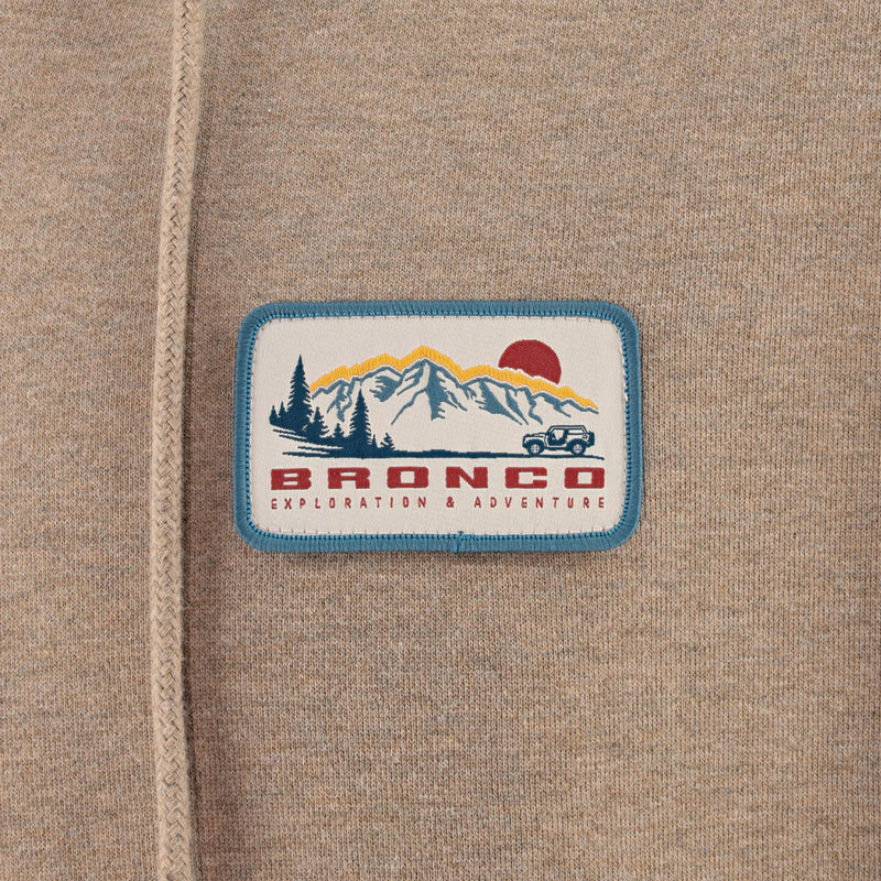 Ford Bronco Men's Patch Hooded Pullover - Close Up