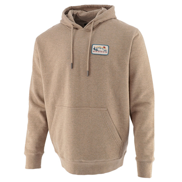 : Ford Bronco Long-Sleeve Full Zip-Up Hoodie, Relaxed Fit Sand,  Medium : Clothing, Shoes & Jewelry