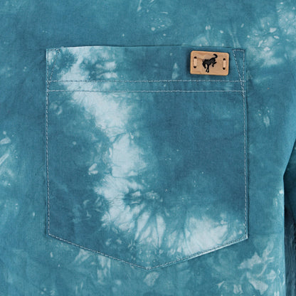 Ford Bronco Men's Tonal Wash Camp Shirt - Close Up