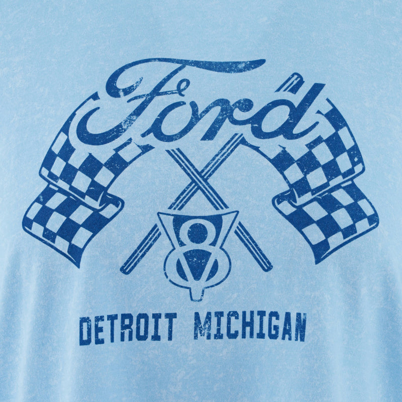 Ford Women's Ford V8 Relaxed Crop T-Shirt - Close Up