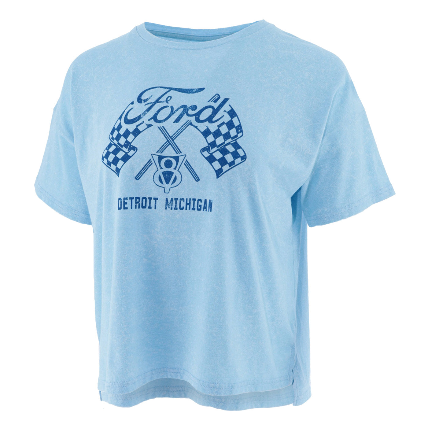 Ford Items Ford Women's Ford V8 Relaxed Crop T-Shirt - Official Ford Merchandise