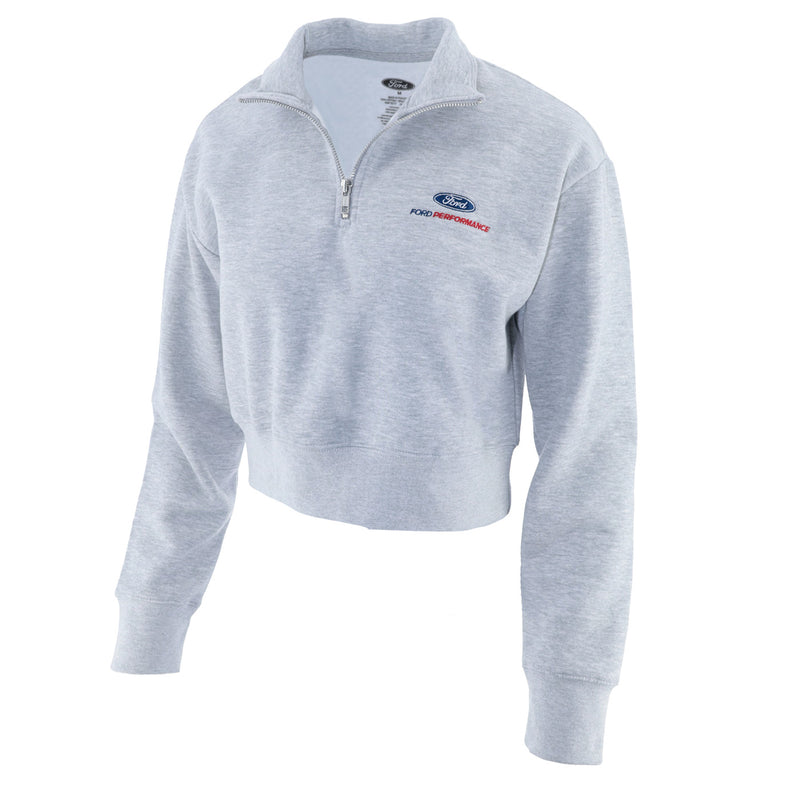 Ford Performance Women's 1/2-Zip Crop Pullover - Front View