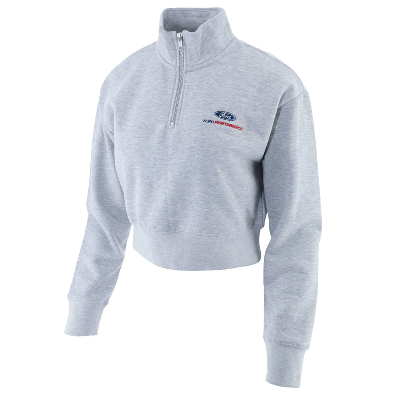Ford Performance Women's 1/2-Zip Crop Pullover - Front View