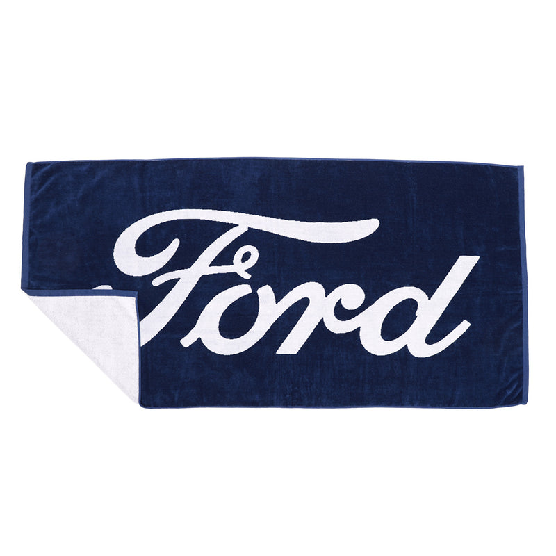 Ford Script Logo Beach Towel - Front View