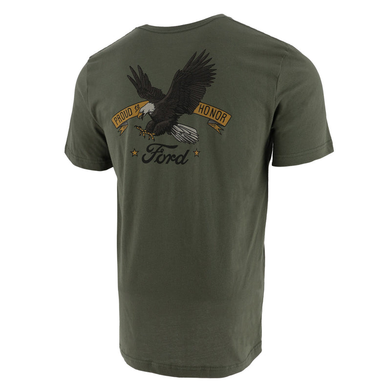 Ford Proud to Honor Men's Dog Tag Eagle T-Shirt