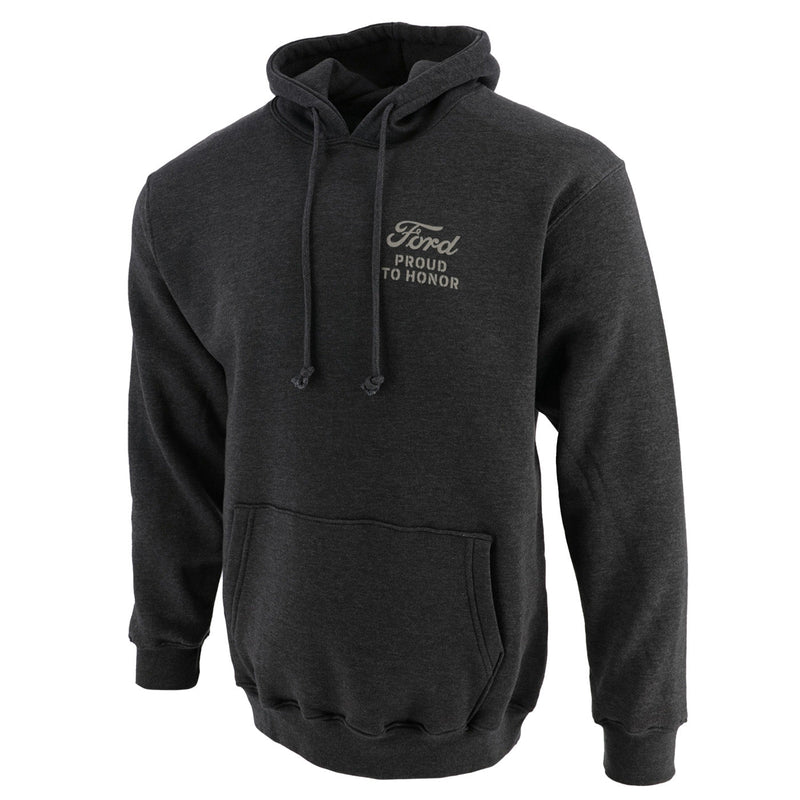 Ford Proud to Honor Men's Eagle Hooded Pullover Fleece