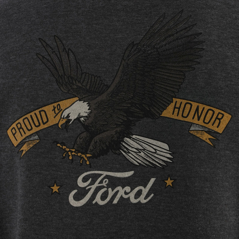 Ford Proud to Honor Men's Eagle Hooded Pullover Fleece