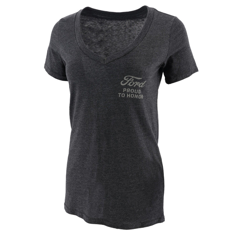 Ford Proud to Honor Women's Eagle V-Neck T-Shirt